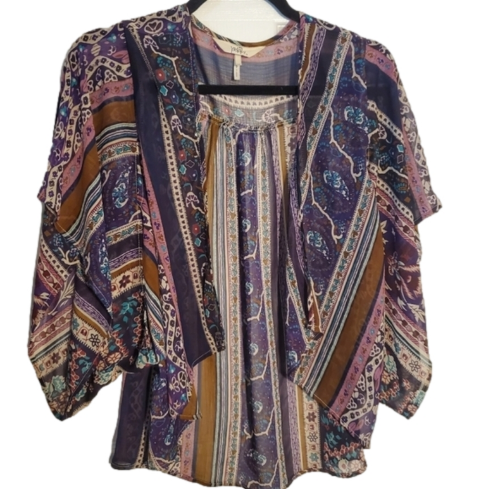 BLACK Poppy Kimono